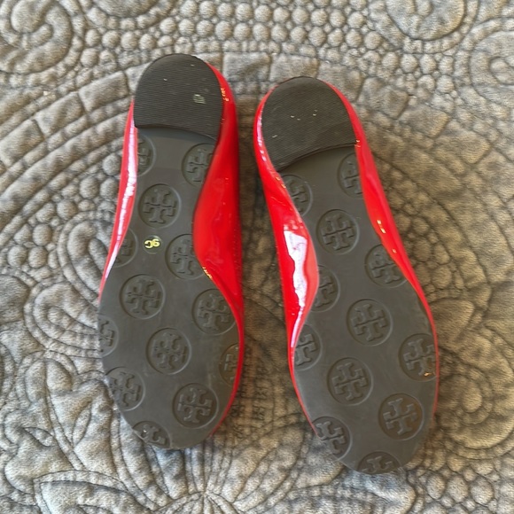 Tory Burch Red Patent Flats - Picture 3 of 5